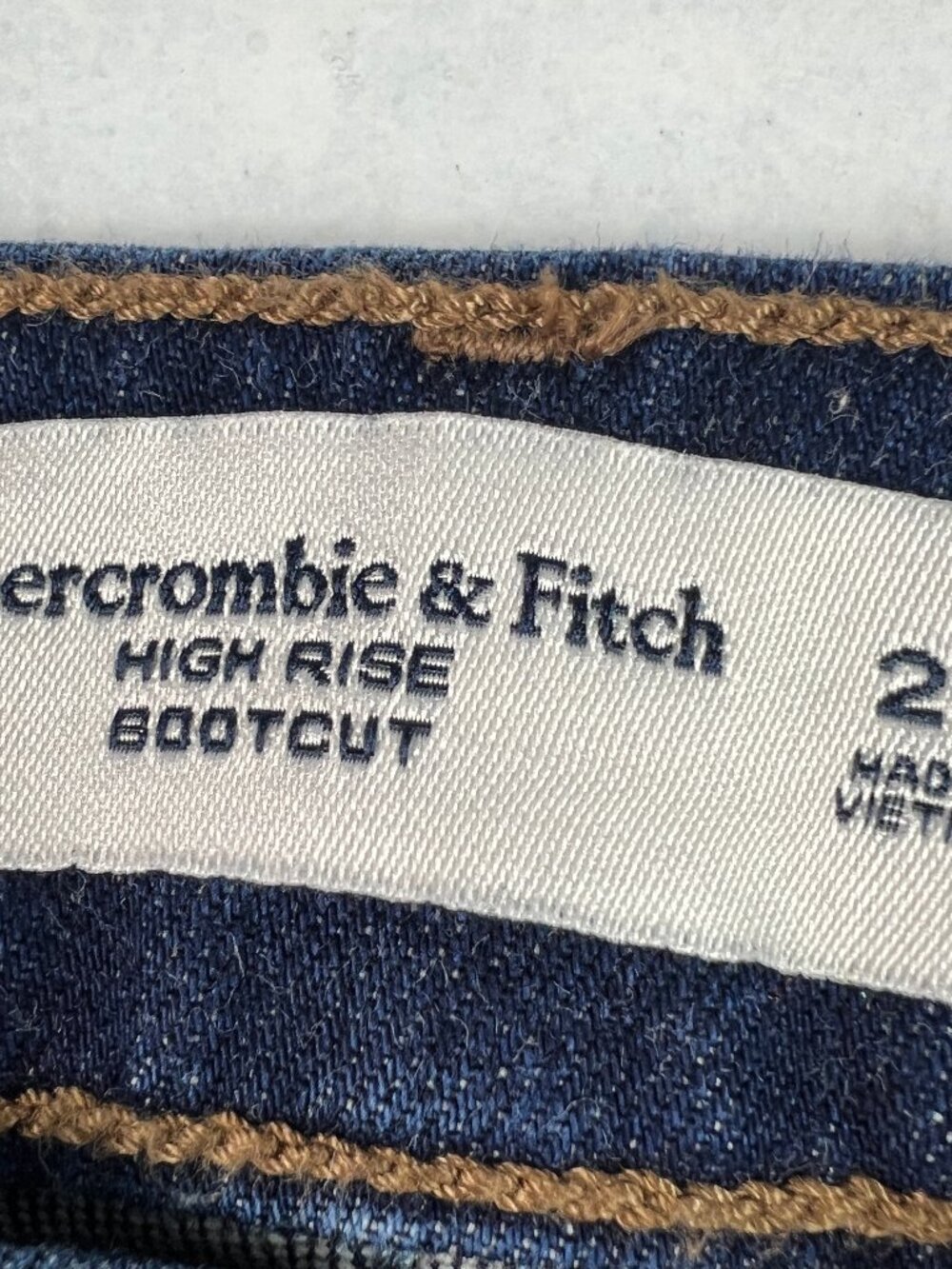 Abercrombie Fitch Jeans Women's 28x30* Boot Cut High Rise Dark Blue Denim Tag 27 - Picture 7 of 16